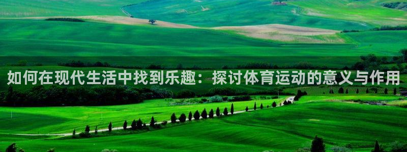 如何在现代生活中找到乐趣：探讨体育运动的意义与作用