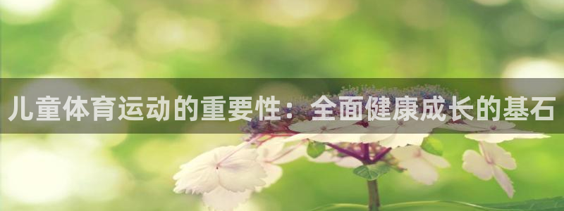 儿童体育运动的重要性：全面健康成长的基石