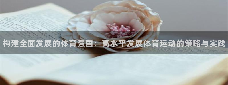 构建全面发展的体育强国：高水平发展体育运动的策略与实践